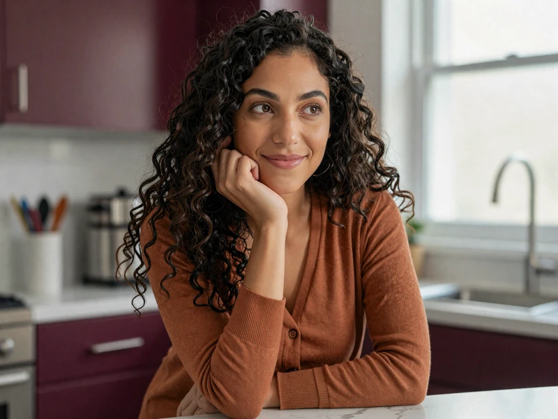 Thoughtful woman reflecting on whether size really matters in dating