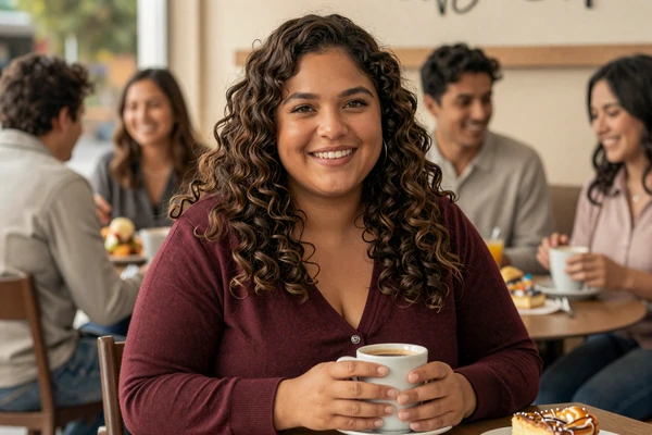 Renee co-hosting a Saturday brunch meetup for Small Penis Club members in Austin